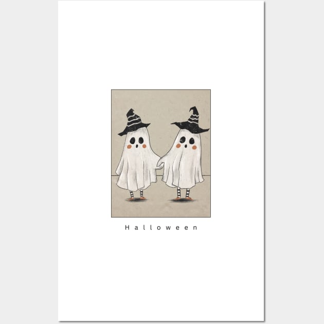 Whimsical Halloween Ghost Wall Art by Noma-Design